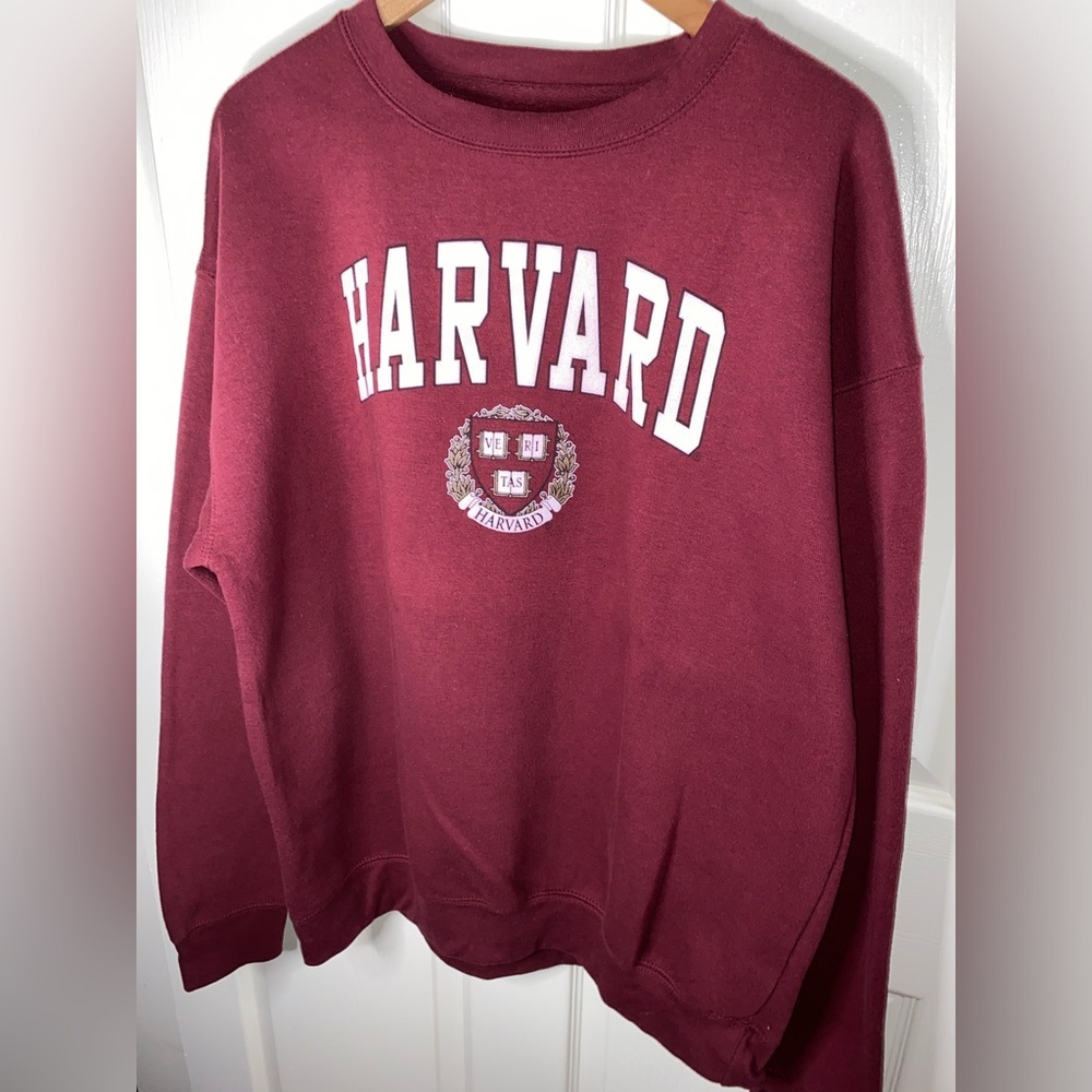 Harvard University Crewneck Sweatshirt XL Maroon Bay State Apparel Authentic - Picture 6 of 6